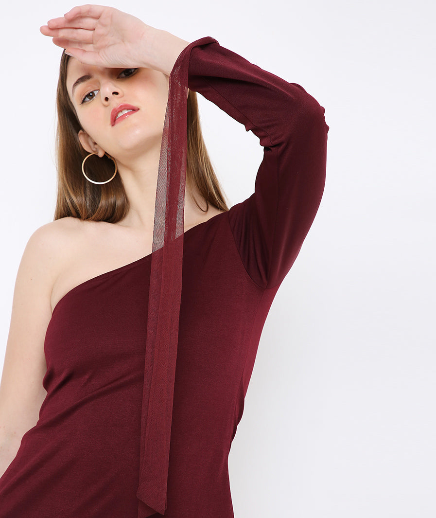 Wine Handana Cocktail Dress